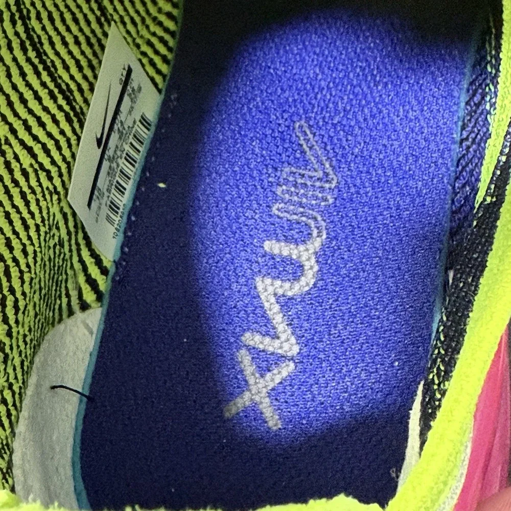 Nike Air Max 270 Flyknit Shoes Purple Volt Pink Mens Size 10 Shoe AO1023-501‎ - Picture 13 of 16